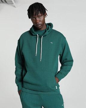 relaxed fit hoodie with kangaroo pocket