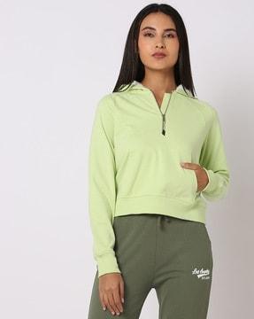 relaxed fit hoodie with kangaroo pockets