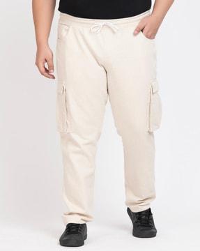 relaxed fit jeans with drawstring waist