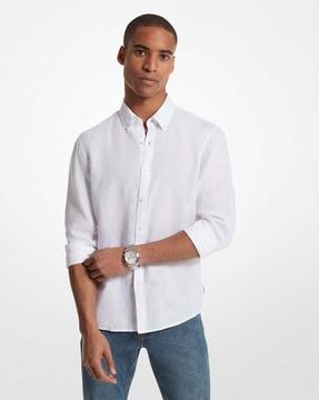 relaxed fit linen shirt