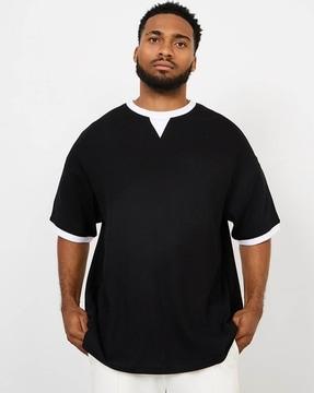 relaxed fit oversized crew-neck t-shirt