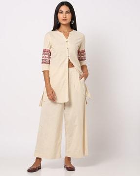 relaxed fit palazzo with insert pockets