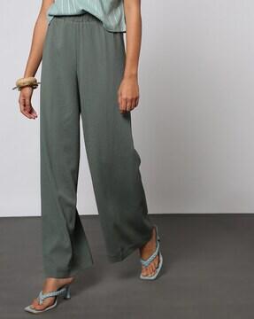 relaxed fit palazzos with elasticated waist