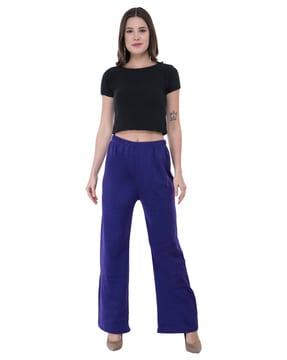 relaxed fit palazzos with elasticated waist