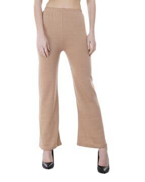 relaxed fit palazzos with elasticated waist