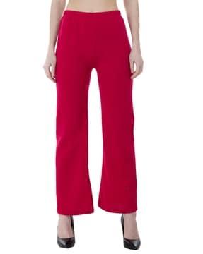 relaxed fit palazzos with elasticated waist