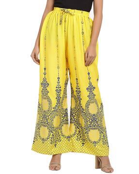 relaxed fit palazzos with elasticated waist