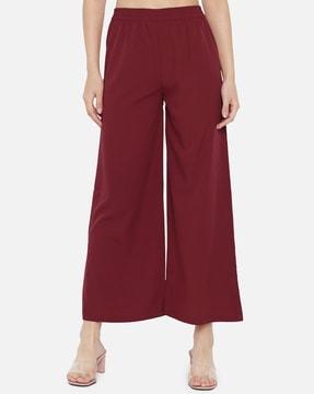 relaxed fit palazzos with elasticated waist