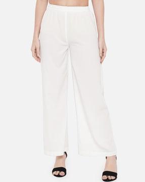 relaxed fit palazzos with elasticated waist