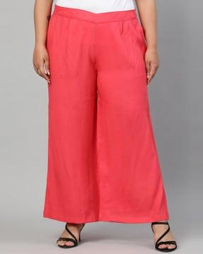 relaxed fit palazzos with elasticated waist