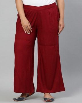 relaxed fit palazzos with insert pockets