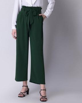 relaxed fit pants with belt