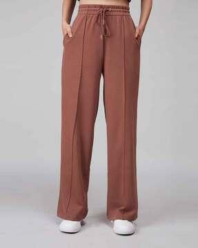 relaxed fit pants with drawstring waist