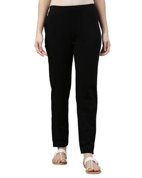 relaxed fit pants with elasticated waist