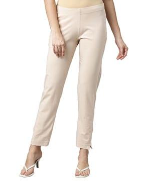 relaxed fit pants with elasticated waist