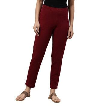 relaxed fit pants with elasticated waist