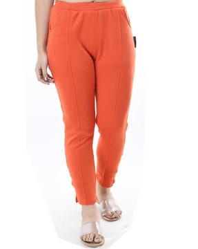 relaxed fit pants with elasticated waist