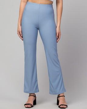 relaxed fit pants with elasticated waist