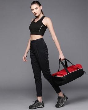 relaxed fit pants with elasticated waistband