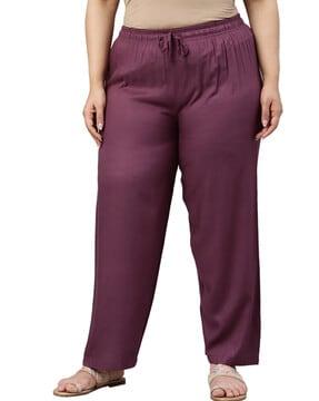 relaxed fit pleat-front pants