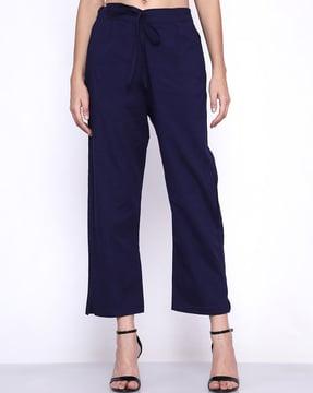 relaxed fit pleat front trousers with slip pockets