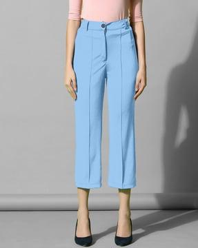 relaxed fit pleat-front trousers