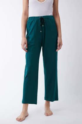 relaxed fit regular cotton women's casual wear pyjamas - green