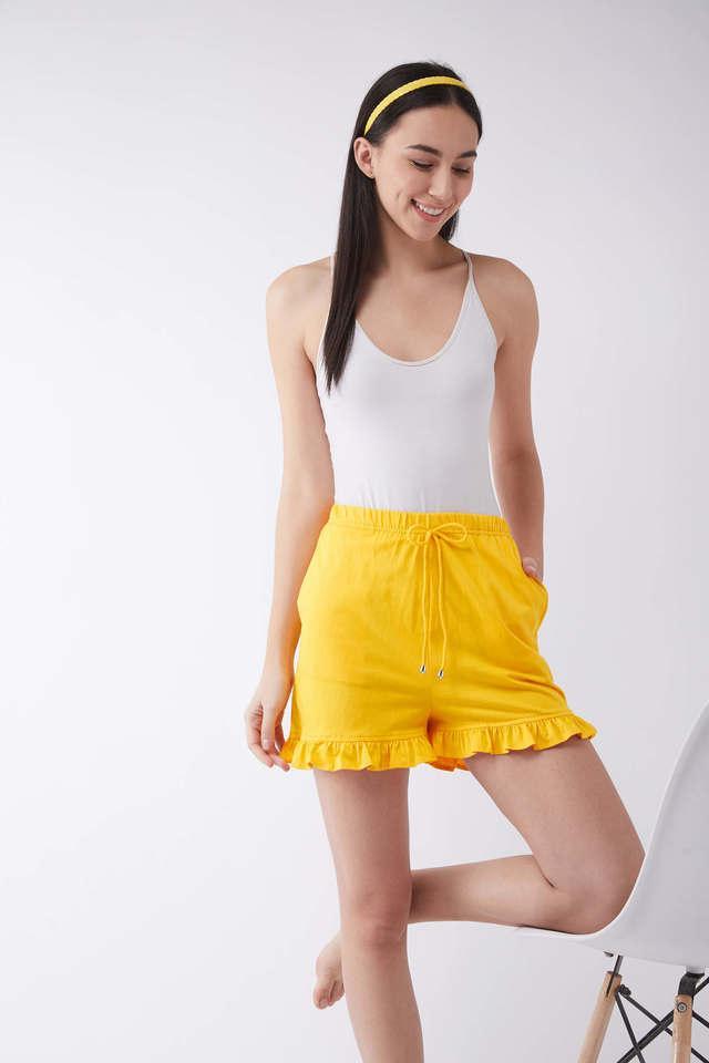 relaxed fit regular cotton womens casual wear shorts