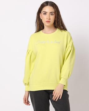 relaxed fit round-neck sweatshirt