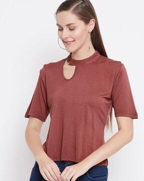 relaxed fit short sleeves tunic