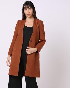 relaxed fit single-breasted blazer