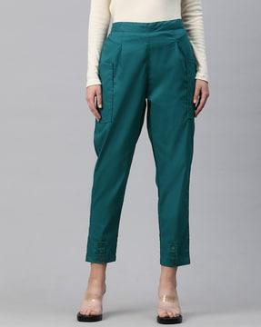 relaxed fit single-pleat trousers
