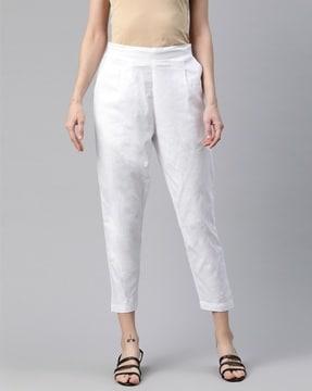 relaxed fit single pleated trousers