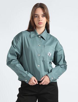 relaxed fit solid shirt