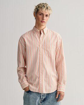 relaxed fit striped casual  shirt