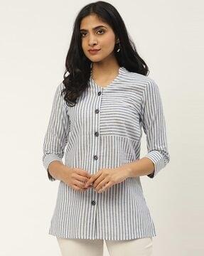 relaxed fit striped tunic