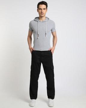 relaxed fit stylized dobby cargo pants