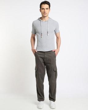 relaxed fit stylized dobby cargo pants