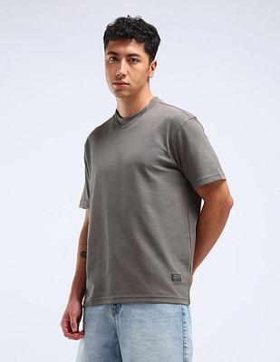 relaxed fit textured kidult t-shirt