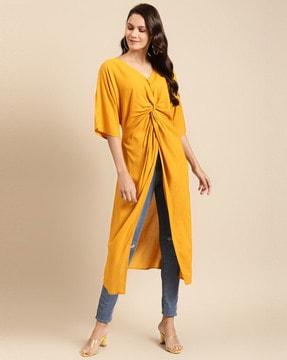 relaxed fit top with kimono sleeves