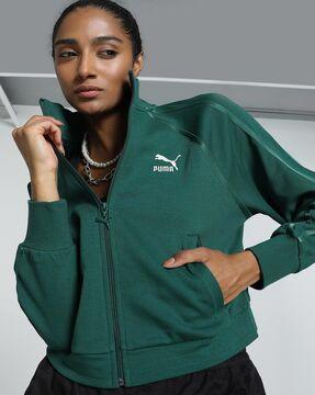 relaxed fit track jacket with insert pockets