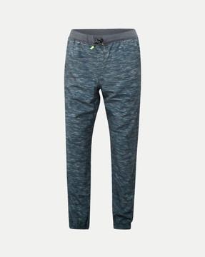 relaxed fit trousers with elasticated waistband