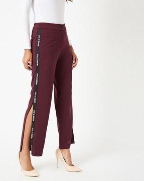 relaxed fit trousers with slits