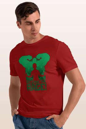 release the rage round neck mens t-shirt - red