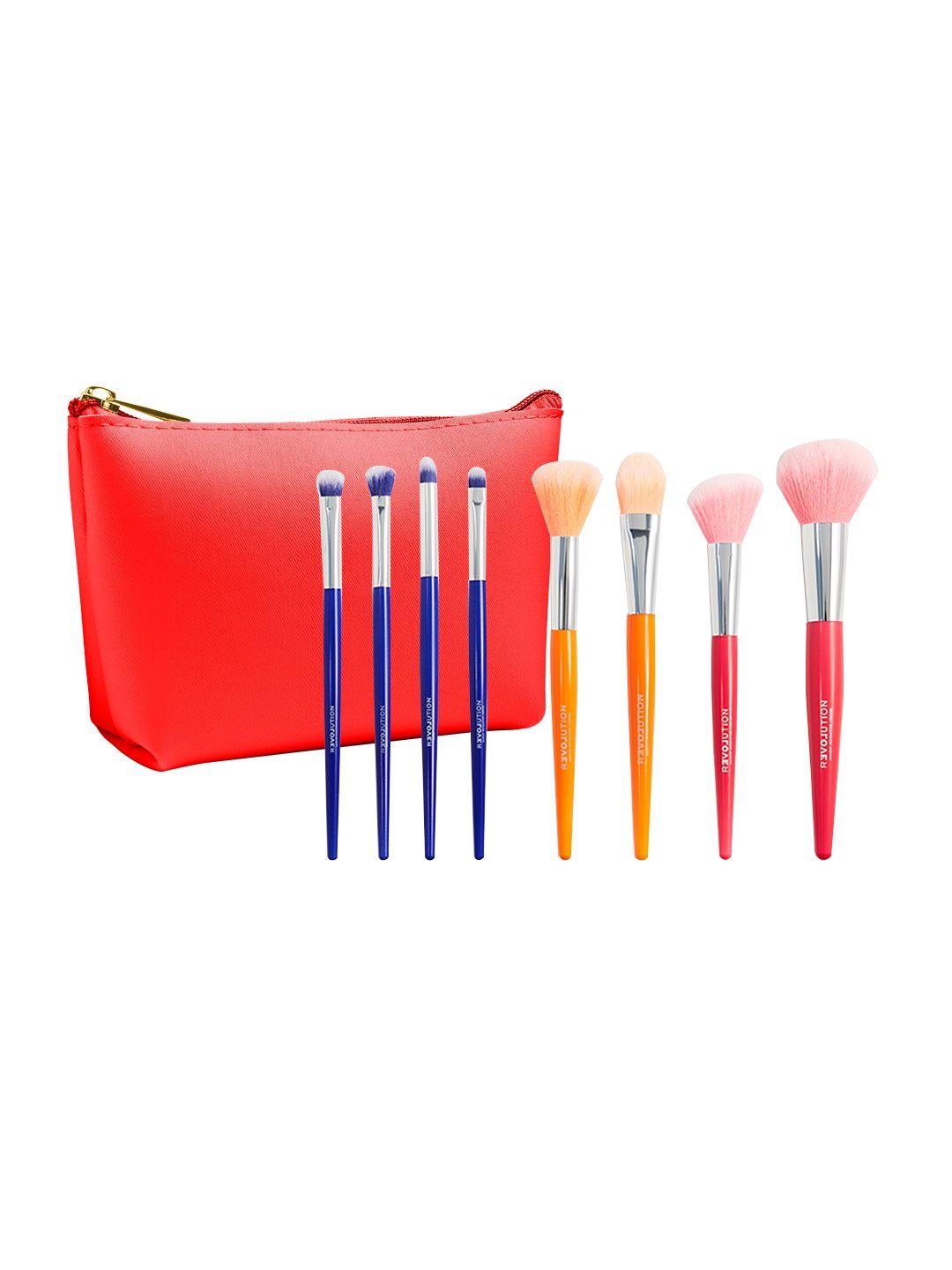 relove all you need 8 pcs makeup brush set with pouch