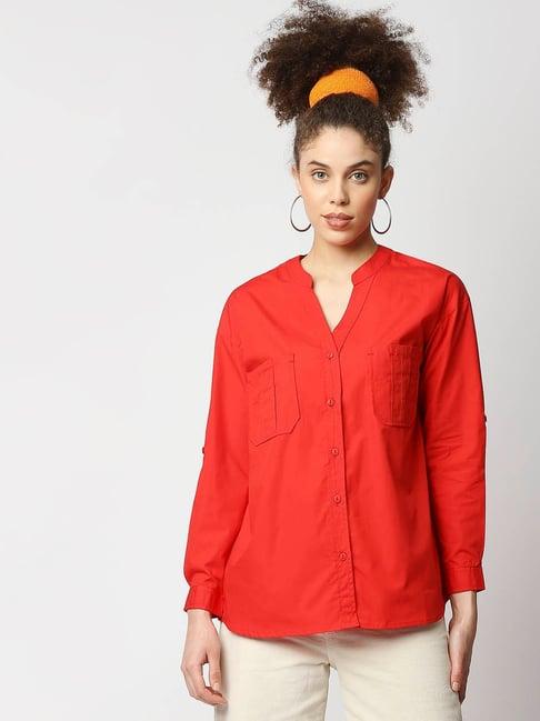 remanika red regular fit shirt