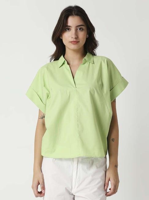 remanika green cotton shirt