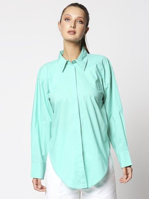 remanika green pure cotton shirt