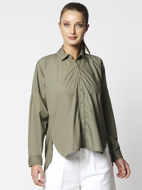 remanika green pure cotton shirt