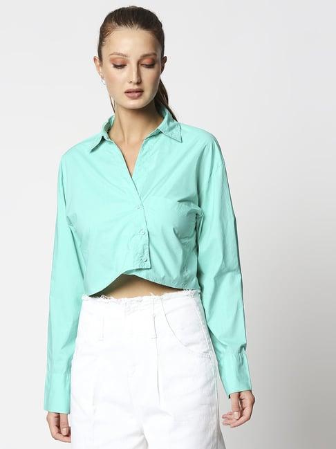 remanika green pure cotton shirt